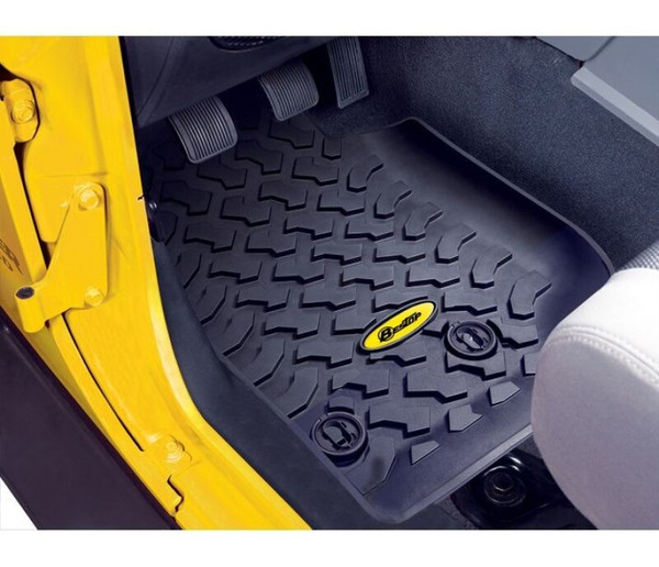 Bestop Jeep 14-18 Wrangler JK Front Floor Mats (Black) - 51513-01