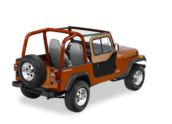 Bestop 88-95 Jeep Wrangler YJ Upper Door Sliders Spice Single Sliding Window) - 51785-37