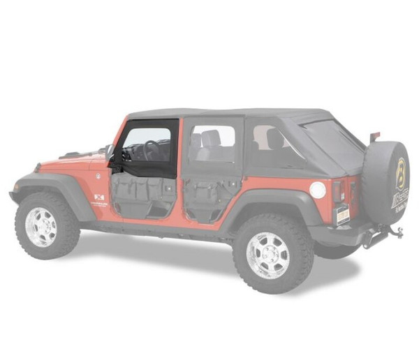 Bestop 07-18 Jeep Wrangler JK Element Upper Doors (Front Doors Black Twill) - 51805-17