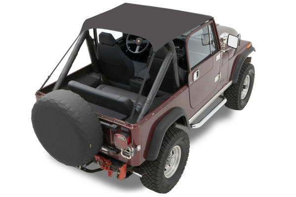 Bestop 76-86 Jeep Cj7 Traditional Bikini (Black Crush) - 52508-01