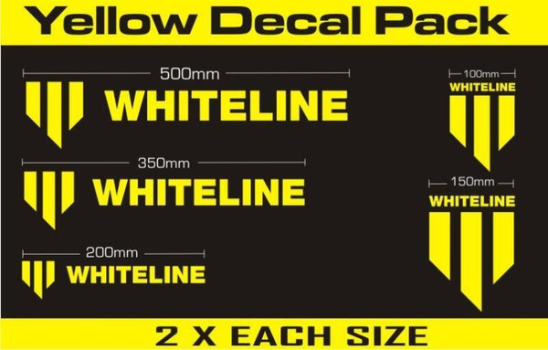 Whiteline Decal Kits 10 Pk Yellow - KWM001