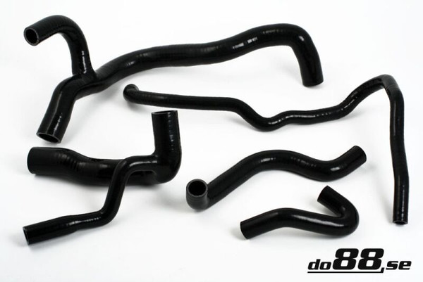 do88 89-92 Audi Ur-Quattro 2.2T 20V Radiator Hoses - Black - DO88-KIT67S