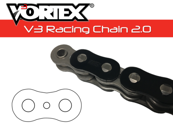 Vortex Racing V3 2.0 Chain 520RX3-108- Black - 520RX3-108