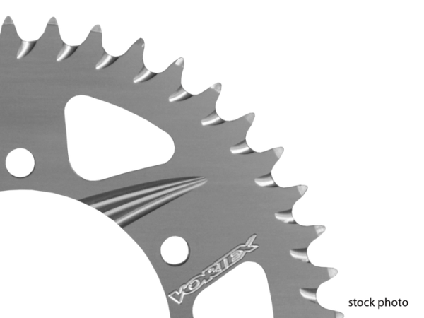 Vortex Racing Aluminum Rear Sprocket 420 53 Tooth- Silver - 617-53