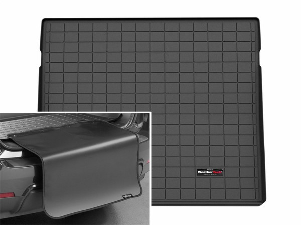 WeatherTech 24-26 Porsche Macan Electric Trunk Cargo Liner w/Bumper Protector - Black - 401822SK
