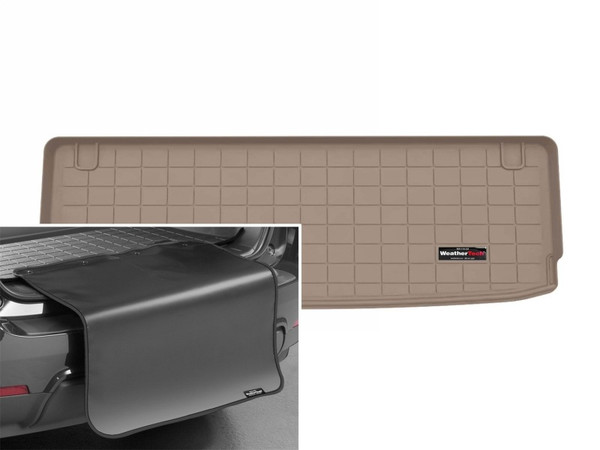 WeatherTech 25-26 Infiniti QX80 Behind 3rd Row Cargo Liner w/Bumper Protector - Tan - 411812SK