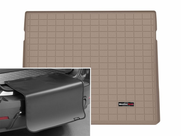WeatherTech 24-26 Porsche Macan Electric Trunk Cargo Liner w/Bumper Protector - Tan - 411822SK