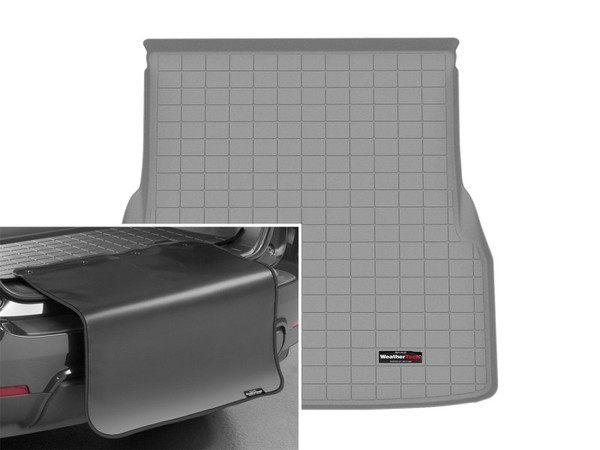 WeatherTech 22-25 Mercedes-Benz EQS Sedan Trunk Cargo Liner w/Bumper Protector - Grey - 421497SK