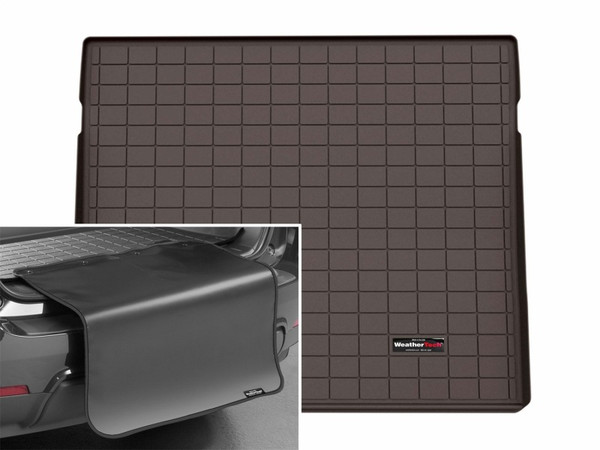 WeatherTech 24-26 Porsche Macan Electric Trunk Cargo Liner w/Bumper Protector - Cocoa - 431822SK