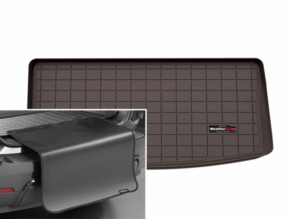 WeatherTech 2026 Cadillac Vistiq Behind 3rd Row Cargo Liner w/Bumper Protector - Cocoa - 431877SK