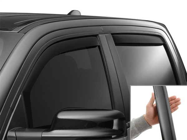 WeatherTech 19-26 Dodge Ram Truck Front Rear Front & Rear Side Window Deflectors - Matte Blk - 82935IMB