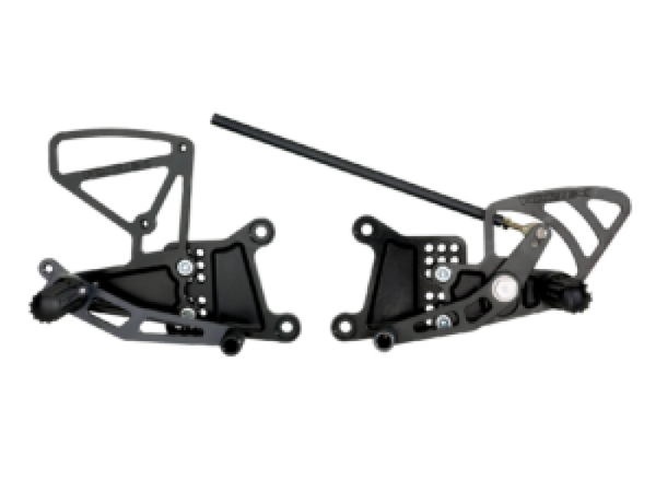 Vortex Racing 03-05 Yamaha YZF-R6, 06-09 YZF-R6 S Rear Set- Black - RS602K