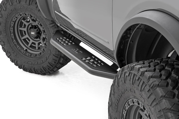 Rough Country OV2 Running Boards Side Step Bars | 2-Door | Ford Bronco (2 Door) (21-26)