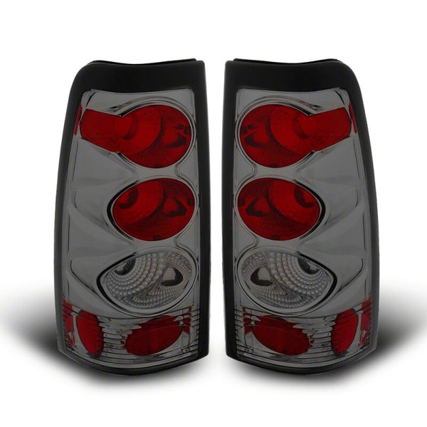 Raxiom 99-02 Chevrolet Silverado 1500 Fleetside Axial Series Tail Lights- Black- Smoked Lens - S112742