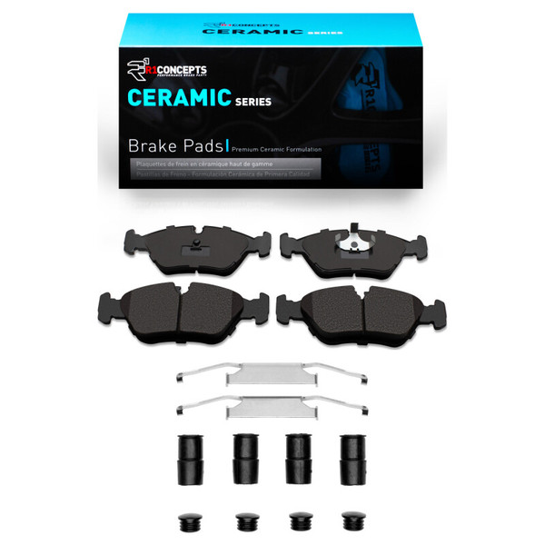R1 82-91 BMW 524TD Front Ceramic Pads & Hardware Kit - 2310-0253-01