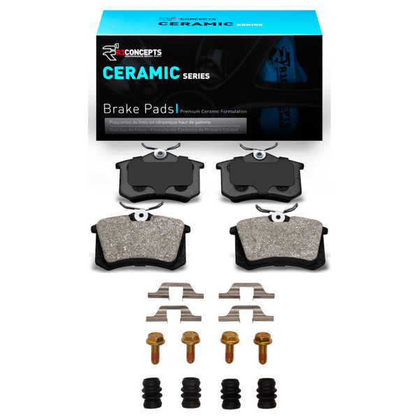 R1 99-08 Audi A4 Quattro Rear Ceramic Pads & Hardware Kit - 2310-0340-03