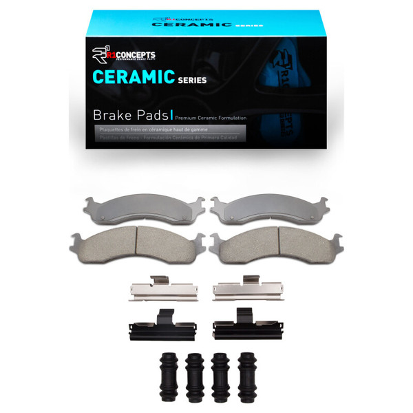 R1 95-07 Ford E-250 Econoline Front Ceramic Pads & Hardware Kit - 2310-0655-01