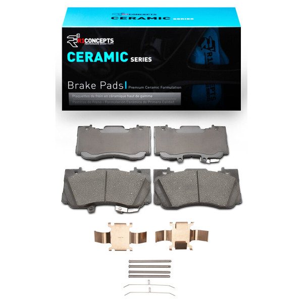 R1 15-23 Ford Mustang (w/Brembo Calipers) Front Ceramic Brake Pads & Hardware Kit - 2310-1784-01