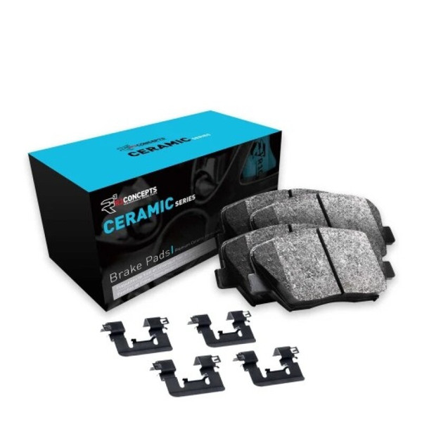 R1 22-23 Ford Mustang Rear Ceramic Brake Pads and Hardware Kit - 2310-2412-02