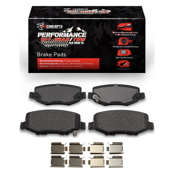 R1 2007-2018 Dodge Nitro Rear Performance Off-Road/Tow Brake Pads & Hardware Kit - 2400-1274-01
