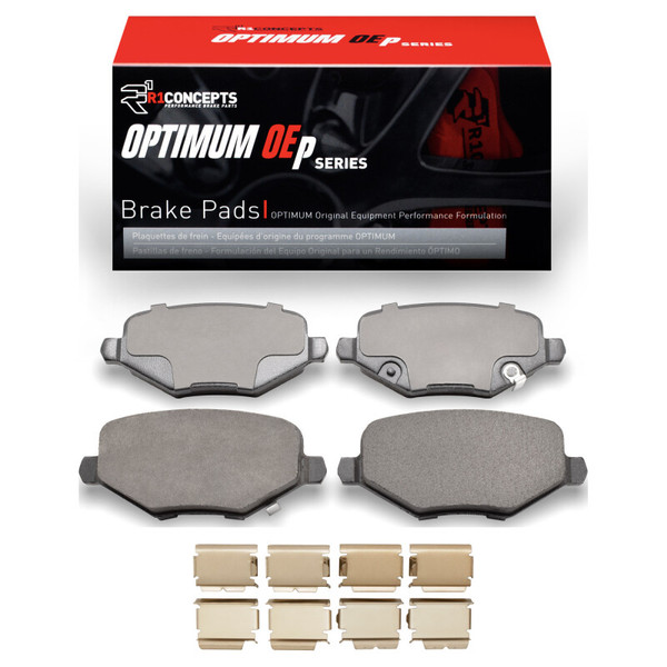 R1 09-14 Dodge Journey Rear Optimum OE Pads & Hardware Kit - 2551-1719-02