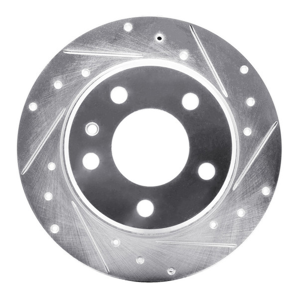 R1 78-81 BMW 733I Rear Right Drilled & Slotted Silver Brake Rotor - 631-31010R