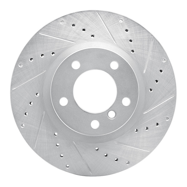 R1 95-02 BMW M3 Left Front Drilled & Slotted Silver Brake Rotor - 631-31036D