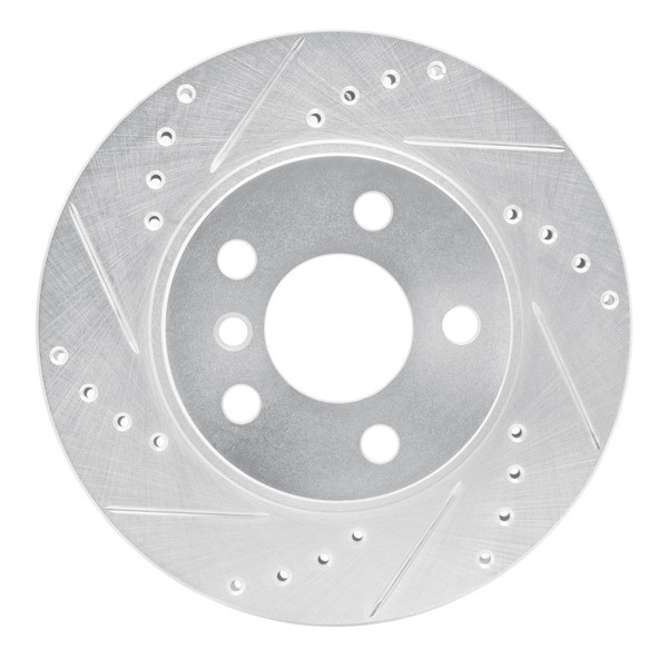 R1 14-21 BMW i3 Front Left Drilled & Slotted Silver Brake Rotor - 631-31123L