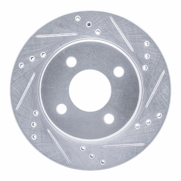 R1 95-96 Dodge Neon (USA/Canada) Front Right Drilled & Slotted Silver Brake Rotor - 631-40015R