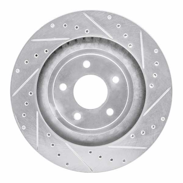 R1 08-14 Chrysler 200 Front Right Drilled & Slotted Silver Brake Rotor - 631-40025R