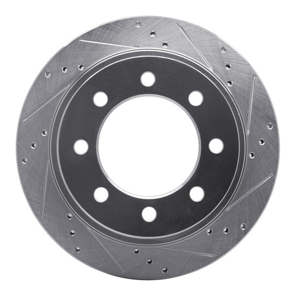 R1 03-08 Dodge Ram 4000 (Mexico) Rear Right Drilled & Slotted Silver Brake Rotor - 631-40103R
