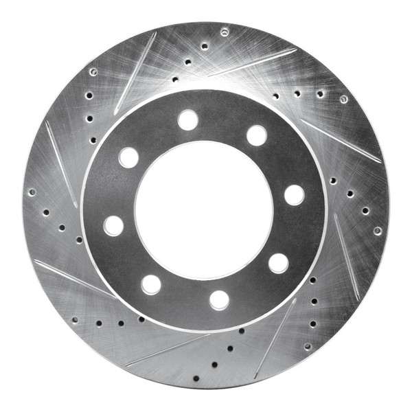 R1 09-25 Dodge Ram 3500 Front Left Drilled & Slotted Silver Brake Rotor - 631-40110L