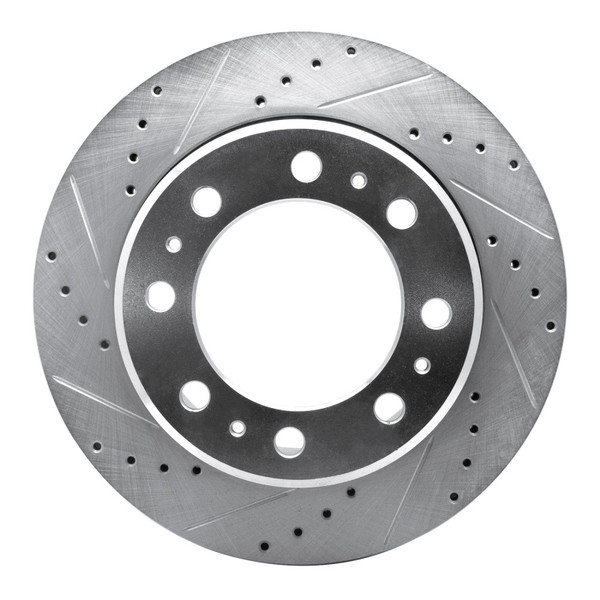 R1 09-25 Dodge Ram 4000 (Mexico) Rear Left Drilled & Slotted Silver Brake Rotor - 631-40118L