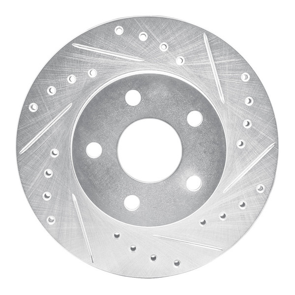 R1 80-89 Buick SKYLARK Front Right Drilled & Slotted Silver Brake Rotor - 631-45002R