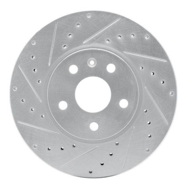 R1 10-25 Buick ALLURE Front Left Drilled & Slotted Silver Brake Rotor - 631-45016L
