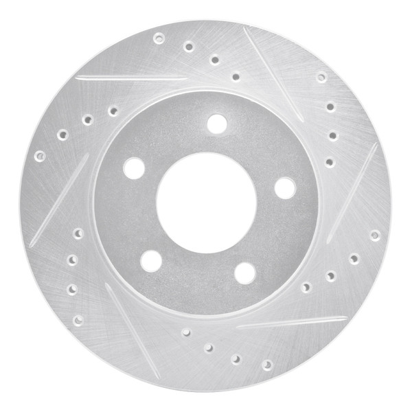R1 01-07 Buick Rendezvous Front Right Drilled & Slotted Silver Brake Rotor - 631-45021R