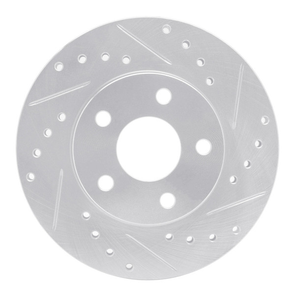 R1 82-84 Buick SKYHAWK Front Right Drilled & Slotted Silver Brake Rotor - 631-47010R