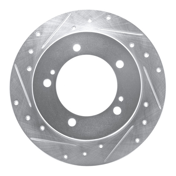 R1 83-98 Chevrolet Tracker Front Right Drilled & Slotted Silver Brake Rotor - 631-47058R