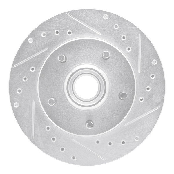 R1 91-03 Chevrolet Blazer Front Right Drilled & Slotted Silver Brake Rotor - 631-48016R