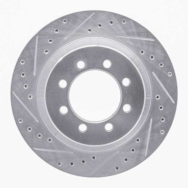R1 75-94 Ford E-350 Econoline Club Wagon Front Left Drilled & Slotted Silver Brake Rotor - 631-54102L