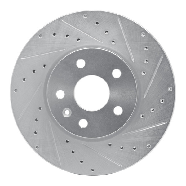 R1 06-15 Lexus IS250 Rear Right Drilled & Slotted Silver Brake Rotor - 631-75016R