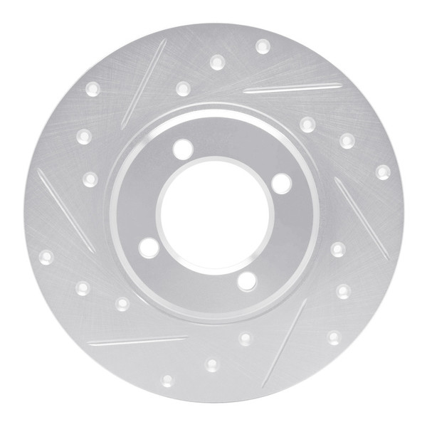 R1 70-79 Toyota Carina Front Left Drilled & Slotted Silver Brake Rotor - 631-76005L