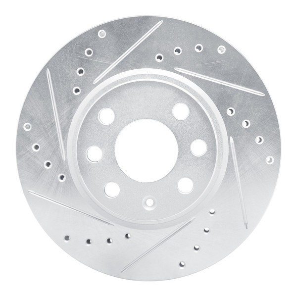 R1 02-17 Chevrolet Tornado (Mexico) Front Left Drilled & Slotted Silver Brake Rotor - 631-92031L