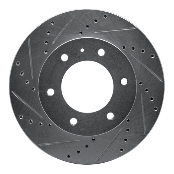 R1 13-17 Ford Ranger (Mexico) Front Left Drilled & Slotted Silver Brake Rotor - 631-92067L
