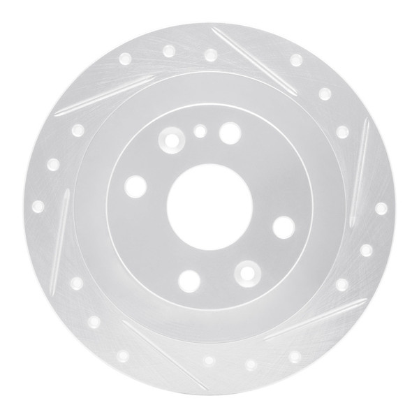 R1 13-17 Suzuki SWIFT (Mexico) Rear Right Drilled & Slotted Silver Brake Rotor - 631-92113R