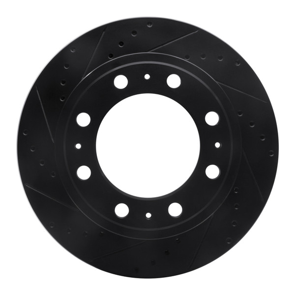 R1 19-25 Ram 3500 Rear Left Drilled & Slotted Black Brake Rotor - 633-40122L