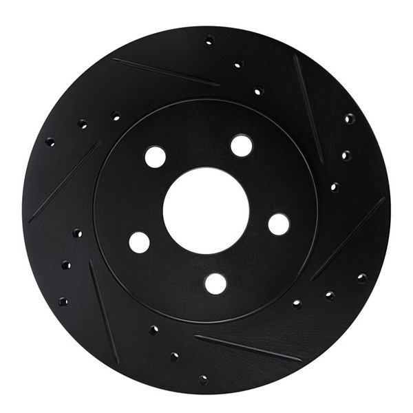 R1 82-82 Buick CENTURY Front Right Drilled & Slotted Black Brake Rotor - 633-45004R