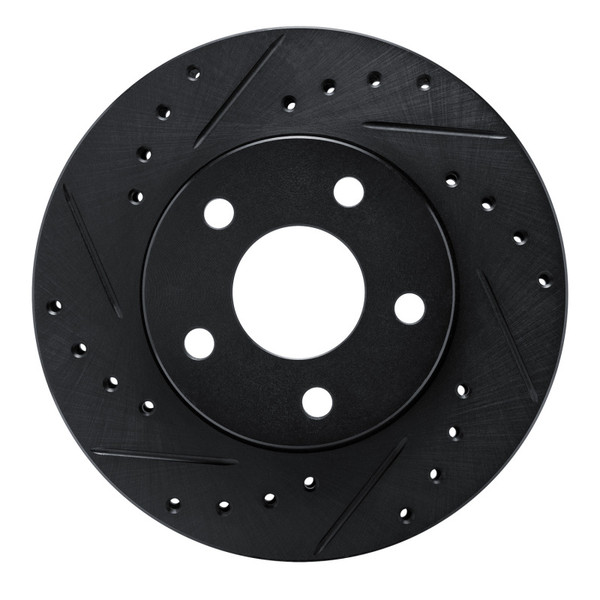 R1 82-84 Buick SKYHAWK Front Left Drilled & Slotted Black Brake Rotor - 633-47010L