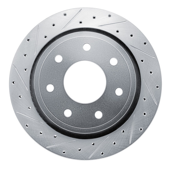 R1 94-94 Ford E-350 Econoline Front Left Drilled & Slotted Black Brake Rotor - 633-54128L