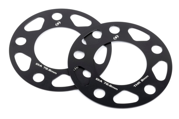 Dinan Wheel Spacer Kit - 72.6mm CB / 2mm Thick (Set of 2) - D210-2032